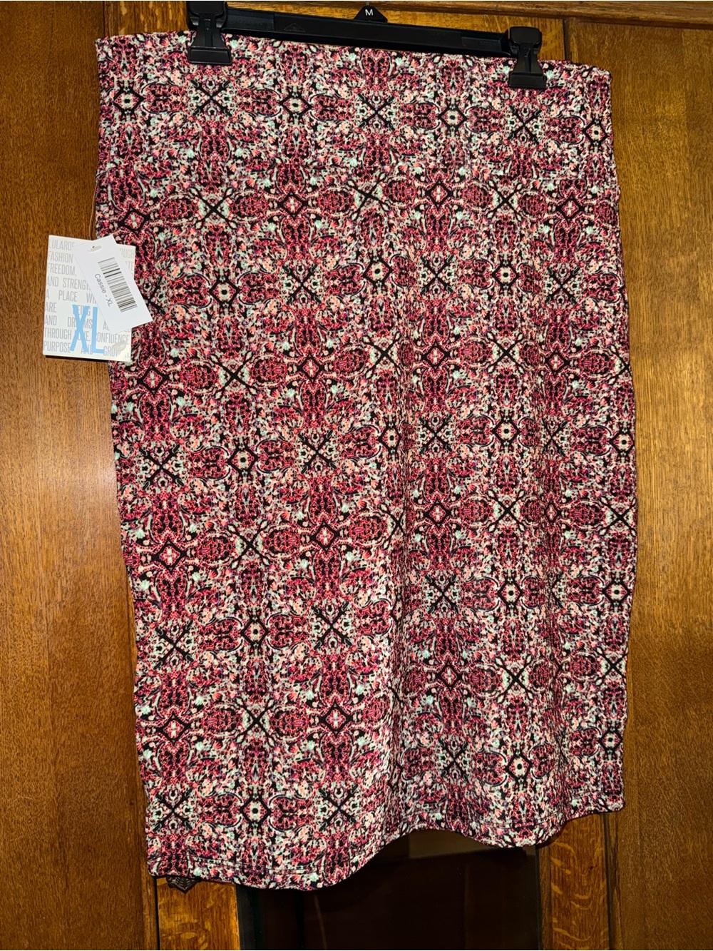 LiLaRoe Cassie Women’s Printed Pencil Skirt - Pink Mosaic Pattern SZ XL
